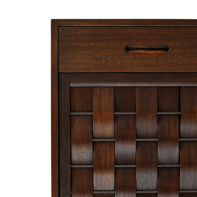 Woven Front Cabinet by Edward Wormley for Dunbar