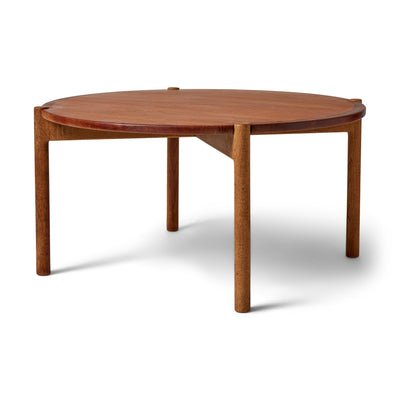 Reversible Top Low Table in Teak and Oak by Hans J. Wegner for Johannes Hansen