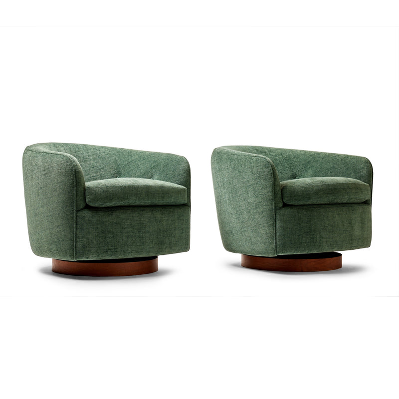 Swiveling Armchairs by Milo Baughman for Thayer-Coggins