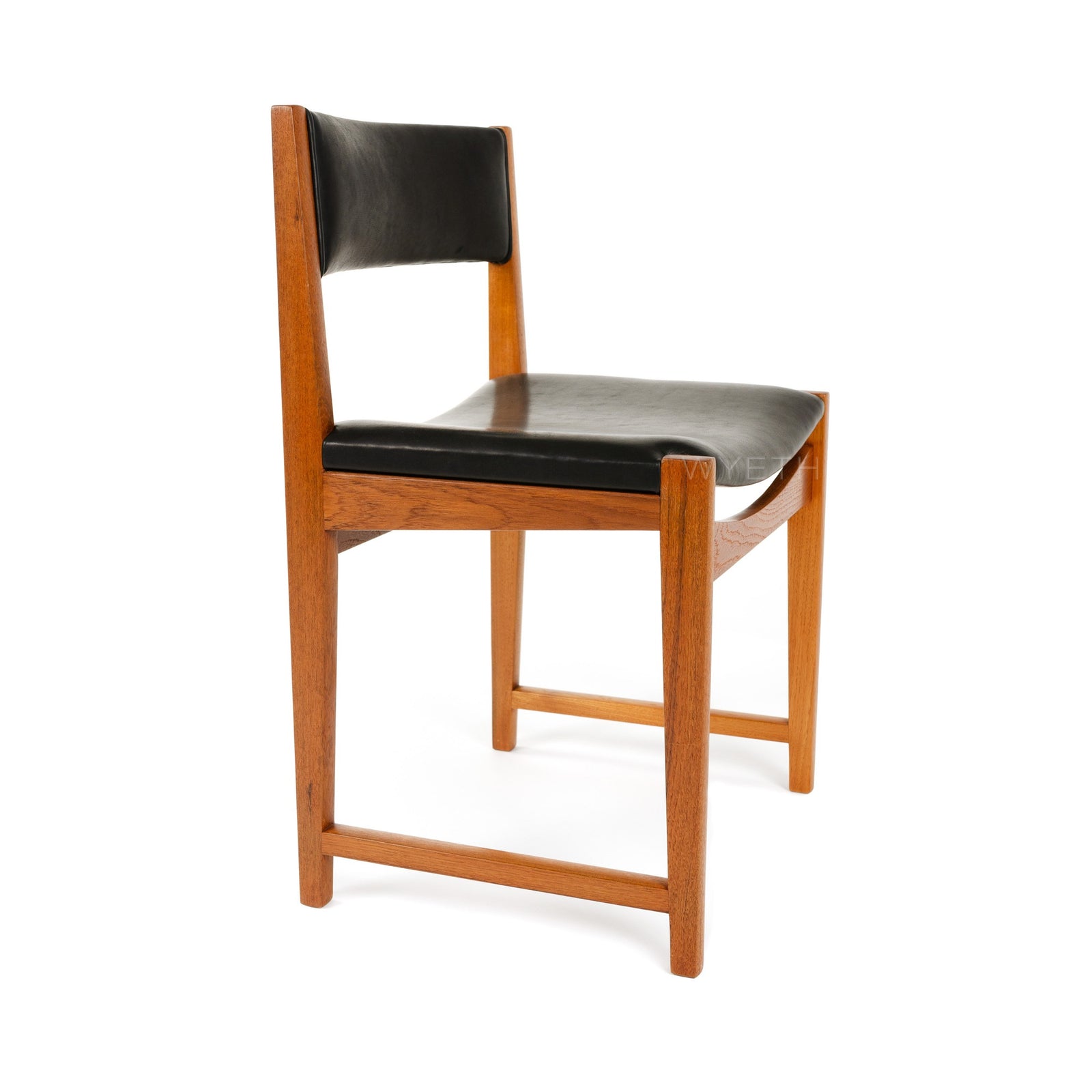 Teak and Leather Dining Chair by Peter Hvidt & Orla Mölgaard-Nielsen for Soborg Mobler
