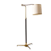 Adjustable Italian Leather Wrapped Floor Lamp by Angelo Lelli for Arredoluce