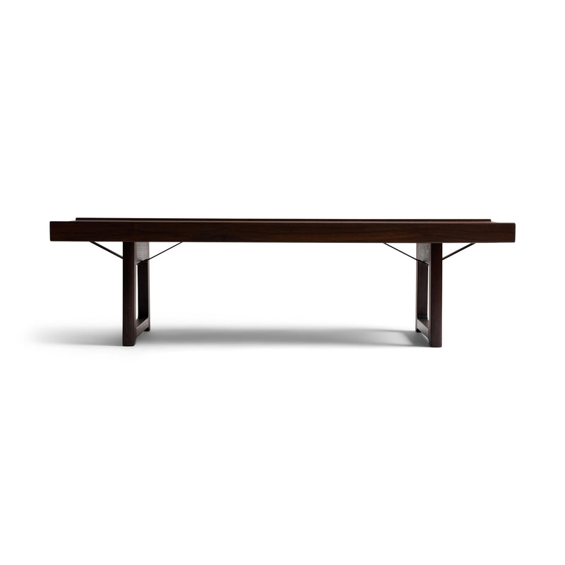 Rosewood Low Table Bench by Torbjorn Afdal for Bruksbo