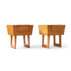 Trapezoidal Side Tables for Brown-Saltman