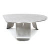 Chrysalis No 1. Low Table in Natural Grain Stainless Steel by WYETH, Made to Order