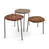 Woven Leather Stool by Swift and Monell