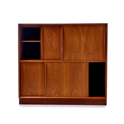Sliding Door Cabinet in Solid Teak by Peter Hvidt & Orla Mölgaard-Nielsen - WYETH