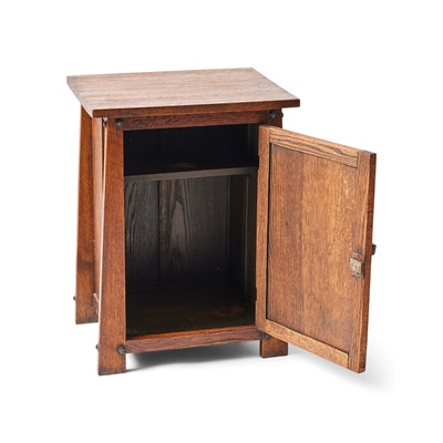Solid Oak Storage Cabinet or Side Table for H. T. Cushman - WYETH