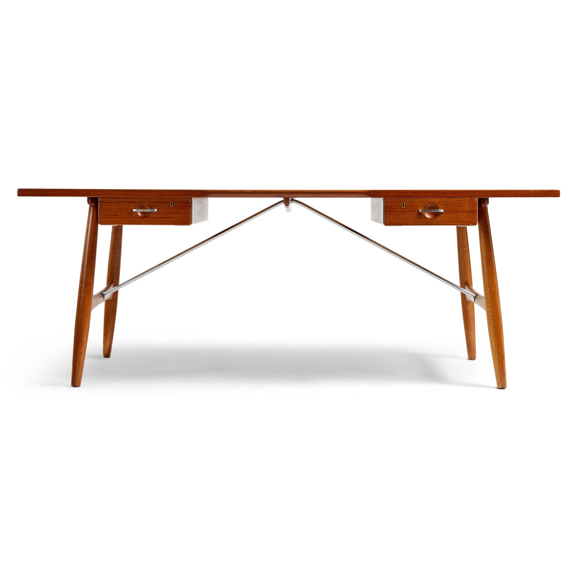 The Architect's Desk in Teak & Oak by Hans Wegner for Johannes Hansen, 1953