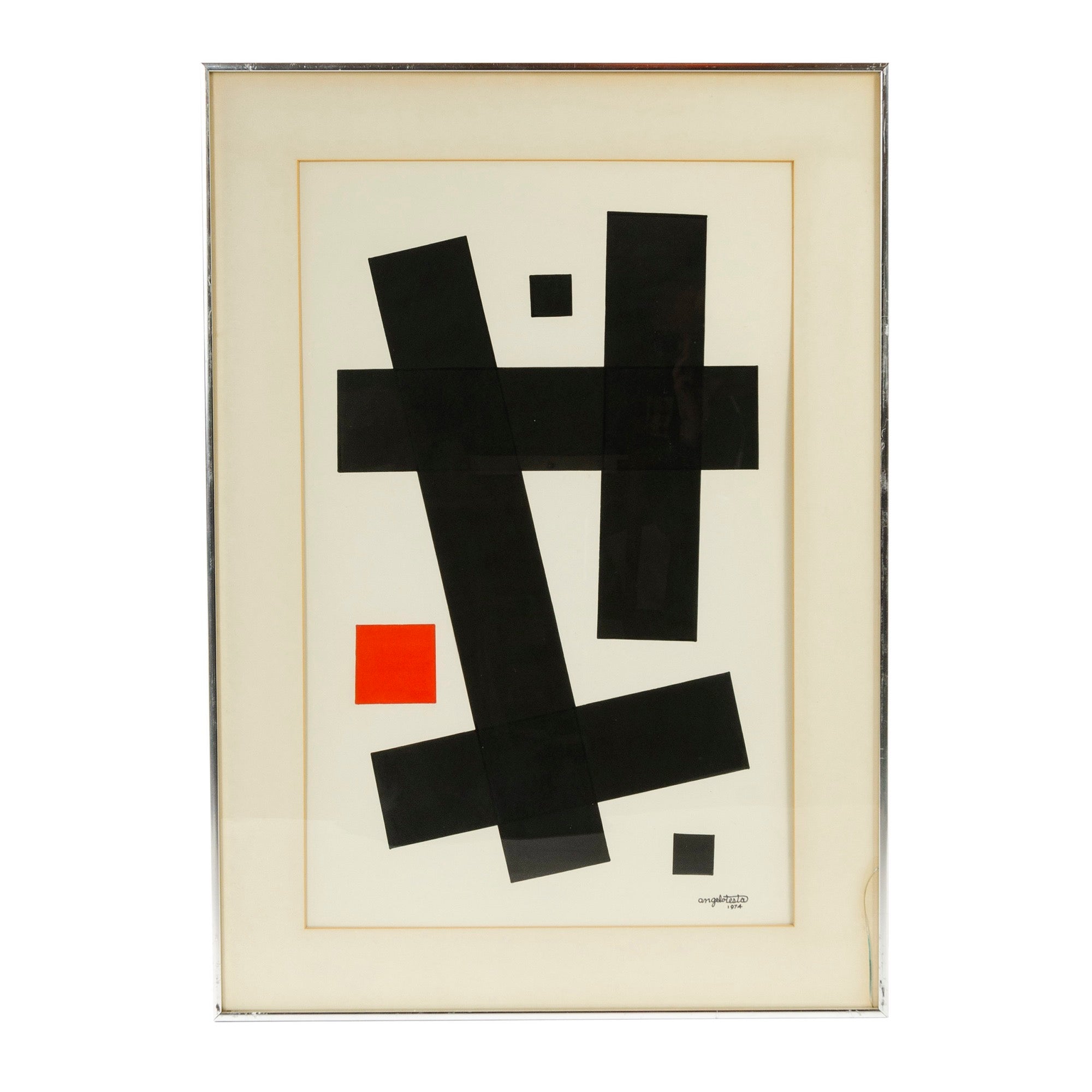 Limited Edition Abstract Print 75 by Angelo Testa, 1974