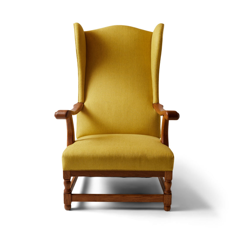 Solid Oak Reading Chair from Denmark, 1960s