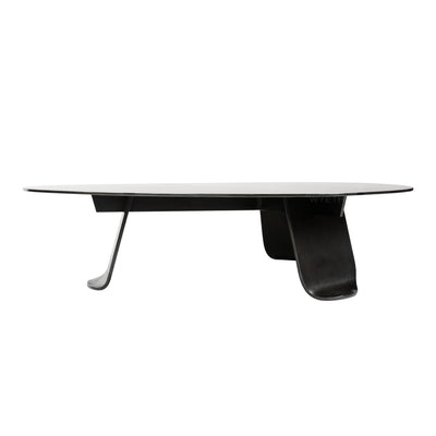 Chrysalis No. 2 Low Table in Blackened Steel by WYETH, Made to Order