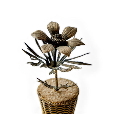 Sterling Flower Pot Sculpture by Janna Thomas for Tiffany
