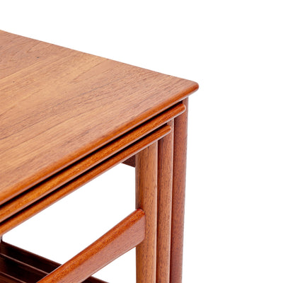 Teak Nesting Tables by Hans J. Wegner for Andreas Tuck, 1950s