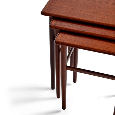 Rosewood Nesting Tables from Denmark, 1960's