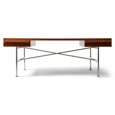 Rosewood and Steel Architect's Desk by Illum Wikkelso for P. Schultz & Co.