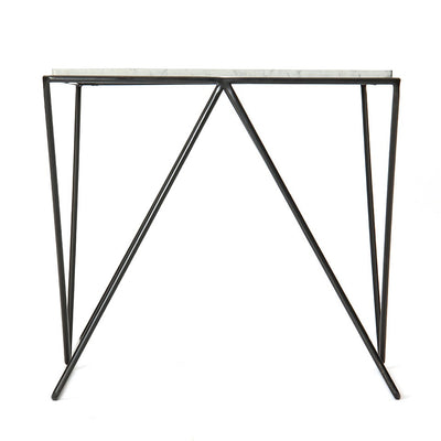 Avard Wrought Iron and Marble End Table by Darrell Landrum for Avard