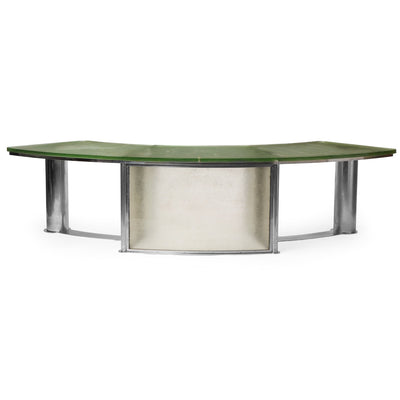 An Impressive Art Deco Chrome and Glass Desk from France, 1930s