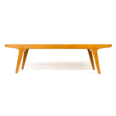 Unique Danish oak bench with a reversible leather & teak top by Unknown, 1960s