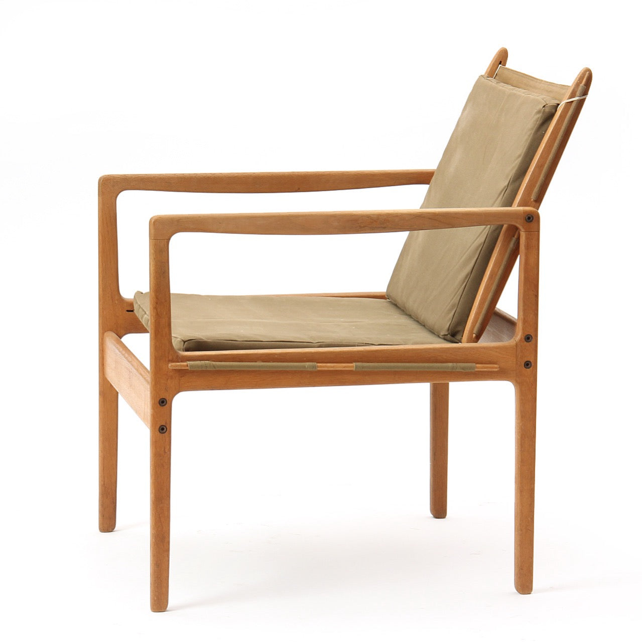 An Oak and Canvas Safari Chair by Ole Wanscher for PJ Furniture