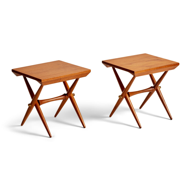 Solid Teak and Brass Side Table by Jens H. Quistgaard for Dansk Designs