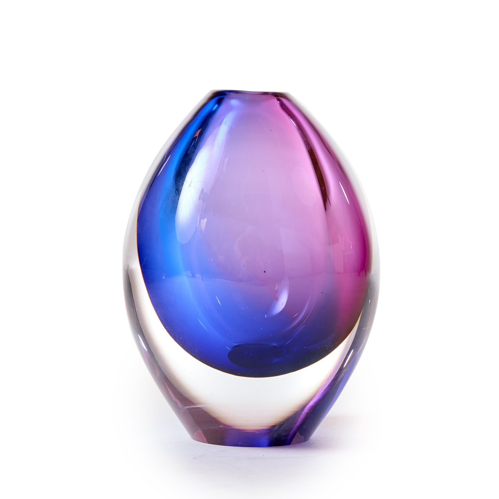 Chromatic teardrop shaped vase by Sven Palmquist for Orrefors