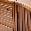 A Corner Walnut Sideboard With Tambour Doors by Edward Wormley for Dunbar, 1950's