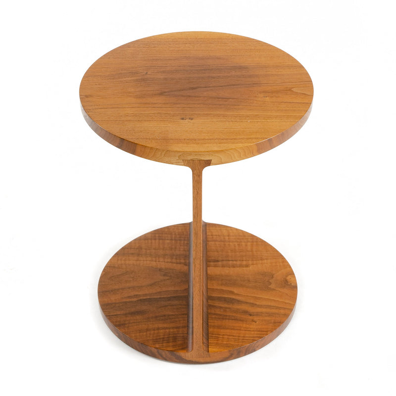 ‘Round I-Beam’ Table in Walnut by WYETH, Made to Order - WYETH