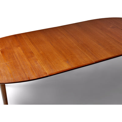 Rare Extension Table in Solid Teak and Oak by Hans J. Wegner for Johannes Hansen