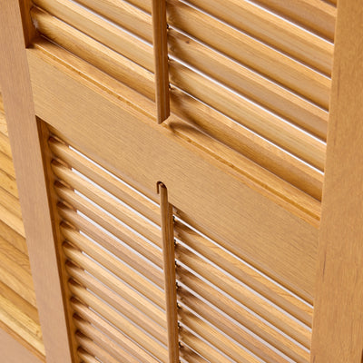 Solid Oak Louvered Panels by Warren Platner, 1980s