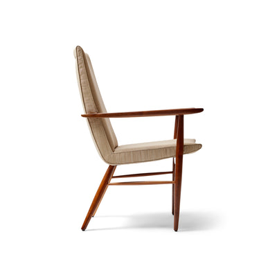 Armchair in Walnut and Fabric. Priced per chair. by George Nakashima for Widdicomb, 1957