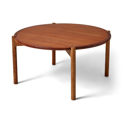 Reversible Top Low Table in Teak and Oak by Hans J. Wegner for Johannes Hansen