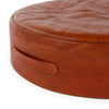 Red Leather Stool by Ivan Schlechter