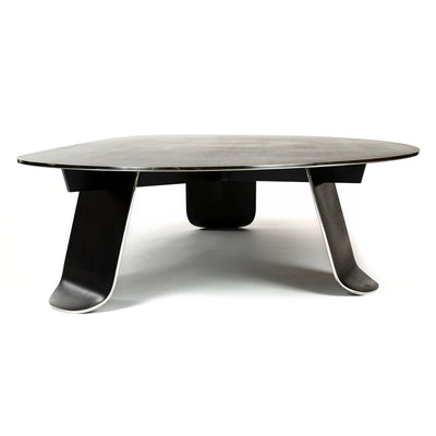 Chrysalis No. 1 Low Table in Blackened Stainless Steel with Polished Edges by WYETH, Made to Order