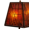 Arts and Crafts Bronze and Mica Table Lamp from USA