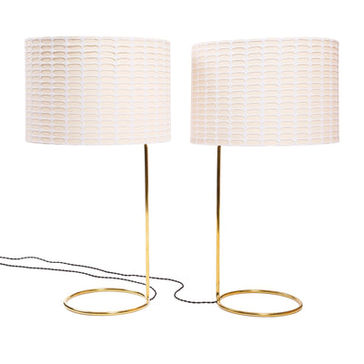 Tall 'Rope' Table Lamp in Polished Bronze by WYETH, Made to Order