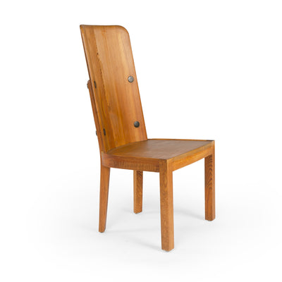 A Set of Four Pine High Back Dining Chairs by Axel Einar Hjorth for Nordiska Kompaniet