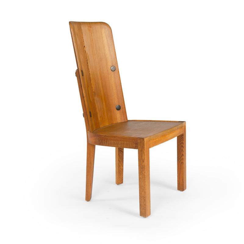 A Set of Four Pine High Back Dining Chairs by Axel Einar Hjorth for Nordiska Kompaniet