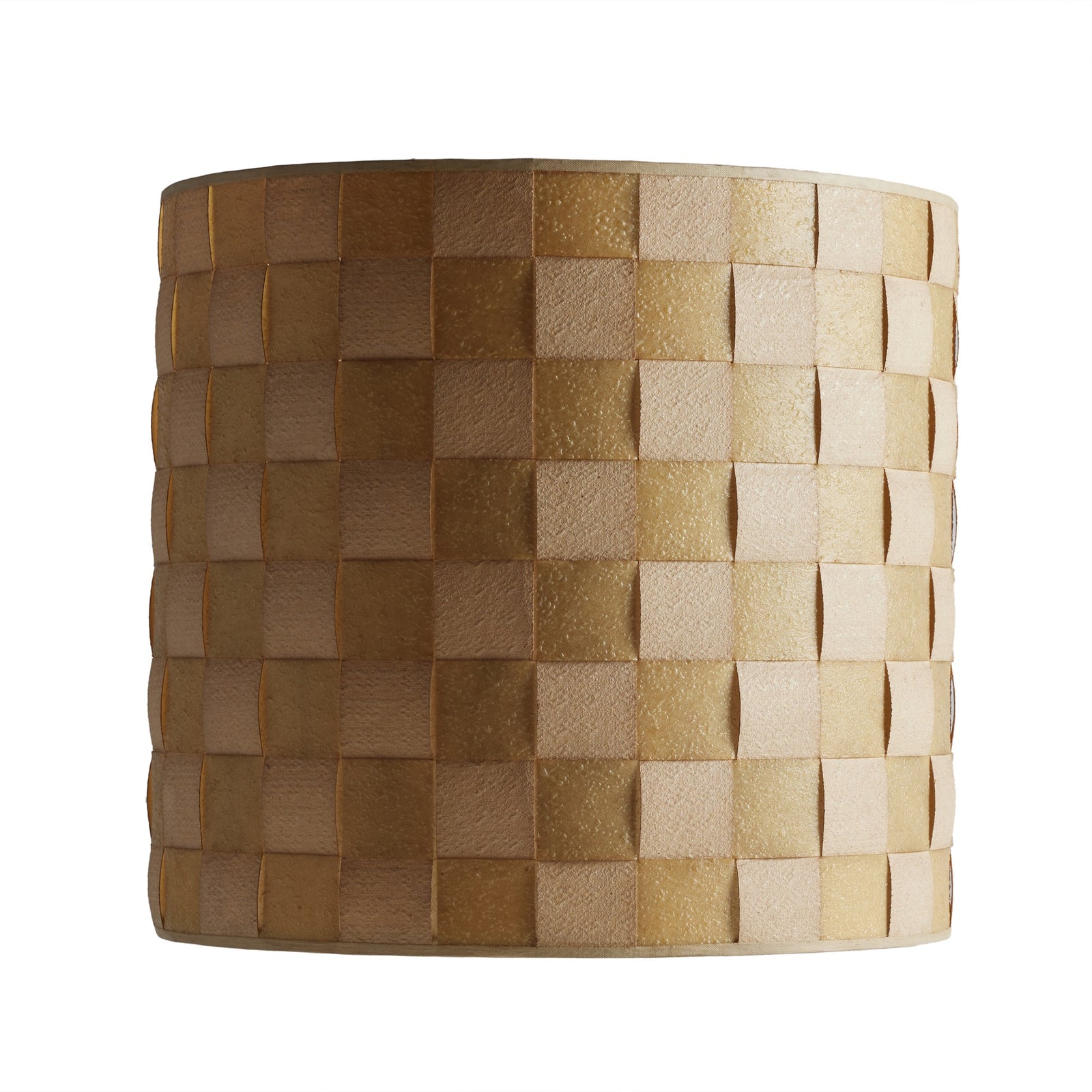Woven Fiberglass Checkerboard Pattern Lampshade from USA