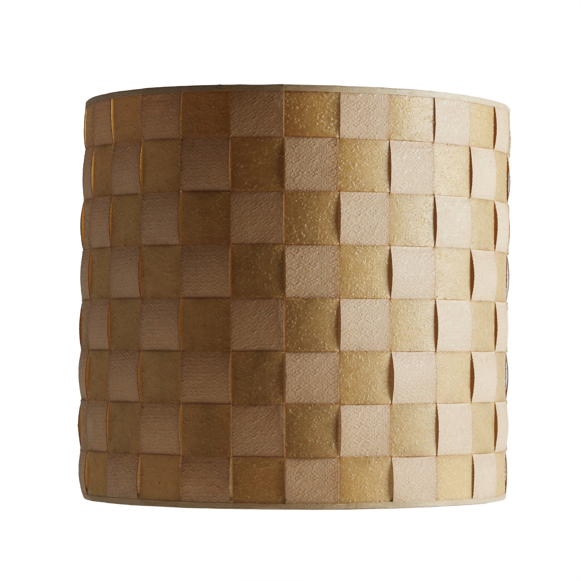 Woven Fiberglass Checkerboard Pattern Lampshade from USA