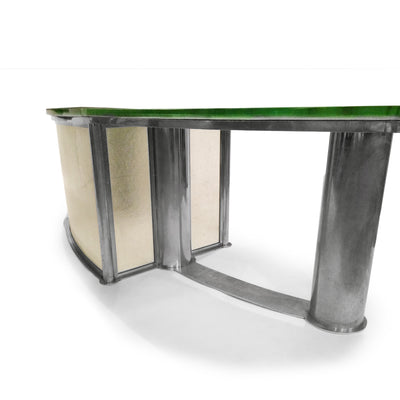 An Impressive Art Deco Chrome and Glass Desk from France, 1930s - WYETH