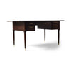 Walnut Desk with Drawers and Inset Leather Top by Edward Wormley for Dunbar, 1960s