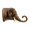 Wall Mount Leather Elephant Bust Attributed to Dimitri Omersa