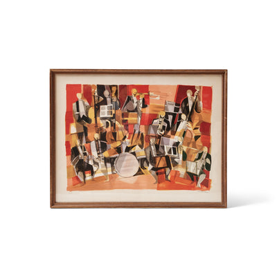 'Musicians' Lithograph Print by Camille Hilaire