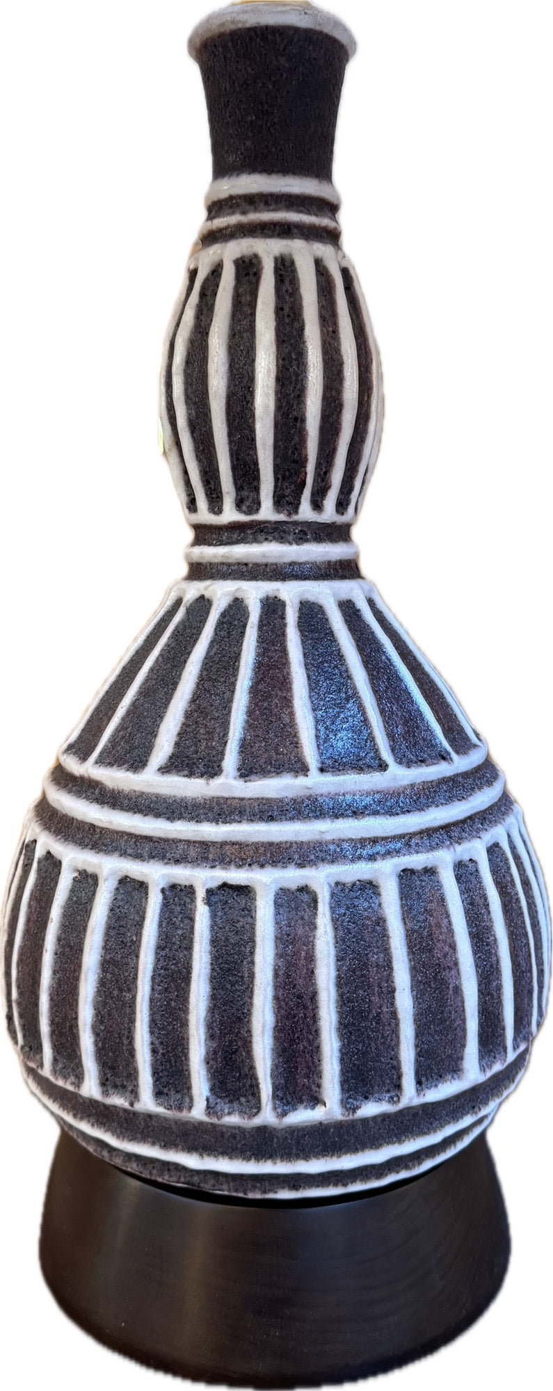 Gourd Form Ceramic Lamp by Guido Gambone