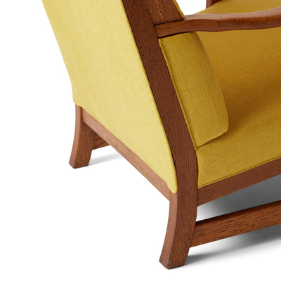 Solid Oak Reading Chair from Denmark, 1960s