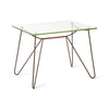 Vintage Glass Top Side Table by Carl Aubock