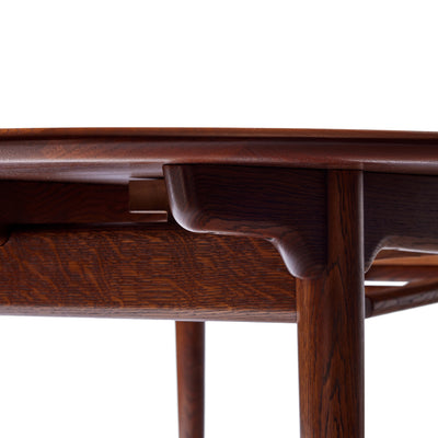 Rare Extension Table in Solid Teak and Oak by Hans J. Wegner for Johannes Hansen