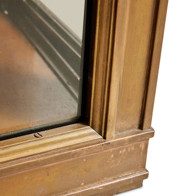 Old World Glass and Bronze Vitrine
