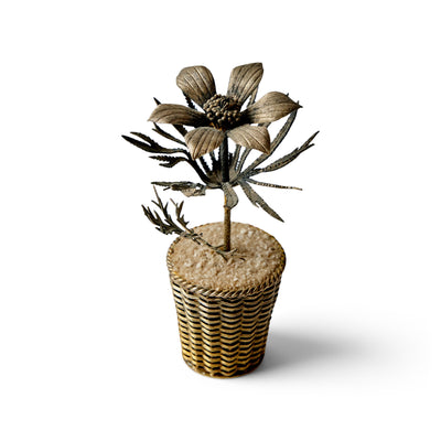 Sterling Flower Pot Sculpture by Janna Thomas for Tiffany