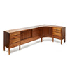 A Corner Walnut Sideboard With Tambour Doors by Edward Wormley for Dunbar, 1950's